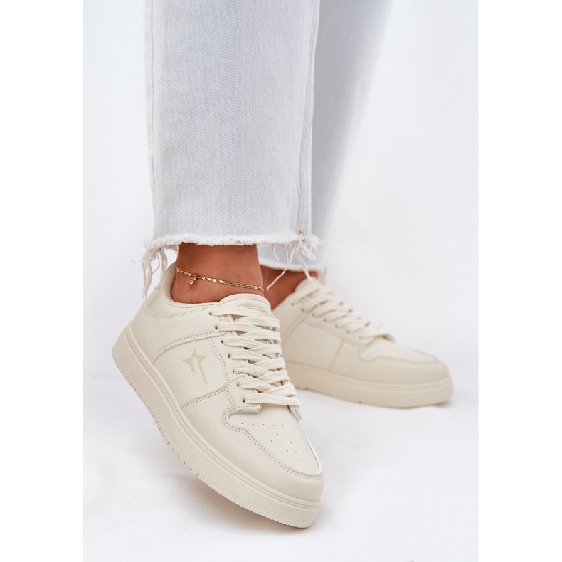 Kvinnors sneakers Big Star RR274A243 Hi-Polish Beige System 2