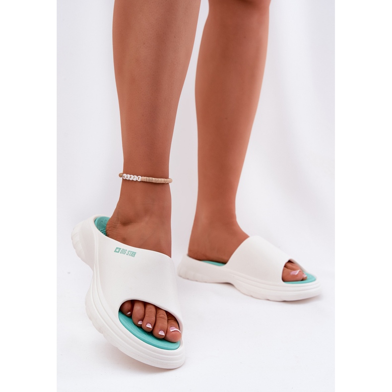 Big Star RR274A586 kvinnors skumflikar vit 2