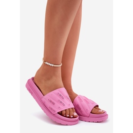 Kvinnors tofflor på plattformen Big Star RR274A541 Pink rosa 1