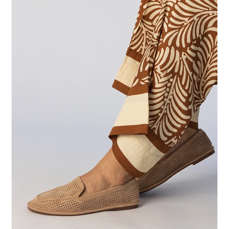 Khaki OpenWork Loafers från Ekozamszu beige 1