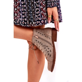 S.Barski Låga stövlar med ett öppet mönster S. Barski HY51-185 Beige 2