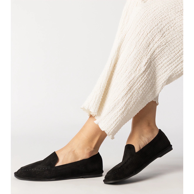 Black Openwork Loafers från Ekozamsz svart 2