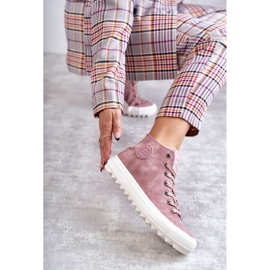 Women's Big Star Sneakers High Isolated Pink EE274113 rosa 1