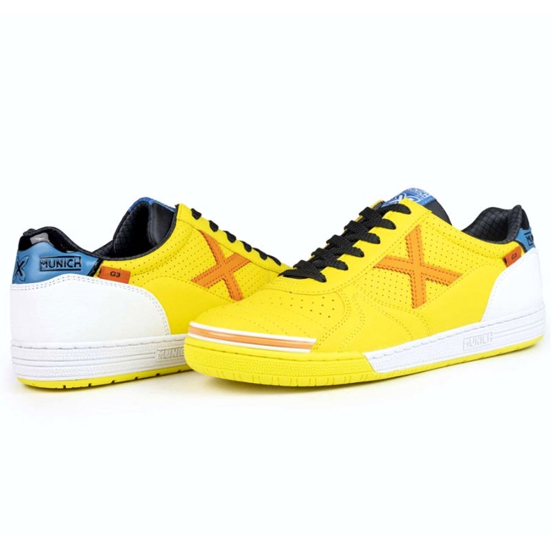 Munich Menich G-3 vinstsport 419 i 3111419 mäns inomhus fotbollsskor gul 2