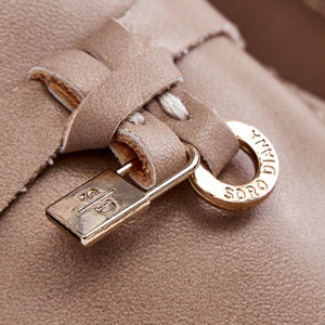 Kvinnors grå läderinsats beige 2