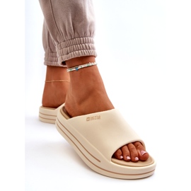 Flipflops för kvinnor på Big Star Platform NN274A034 Beige 2