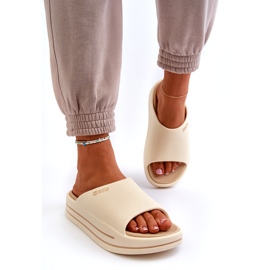 Flipflops för kvinnor på Big Star Platform NN274A034 Beige 1