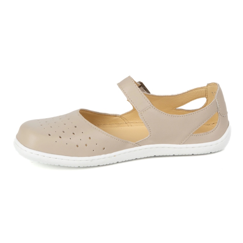 Barefoot Barefoot Women's Olivier 1284 - Läderskor med spänne för vardagliga och eleganta beige stiliseringar 1