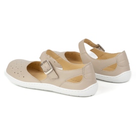 Barefoot Barefoot Women's Olivier 1284 - Läderskor med spänne för vardagliga och eleganta beige stiliseringar 4