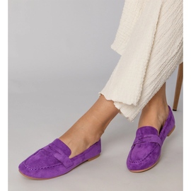 Violet eleganta loafers från Ekozamsz purpur 1