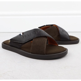 Herrläder flip-flops Brown Bugatti 321-Art80-1014 brun 1