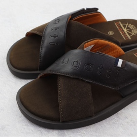 Herrläder flip-flops Brown Bugatti 321-Art80-1014 brun 3