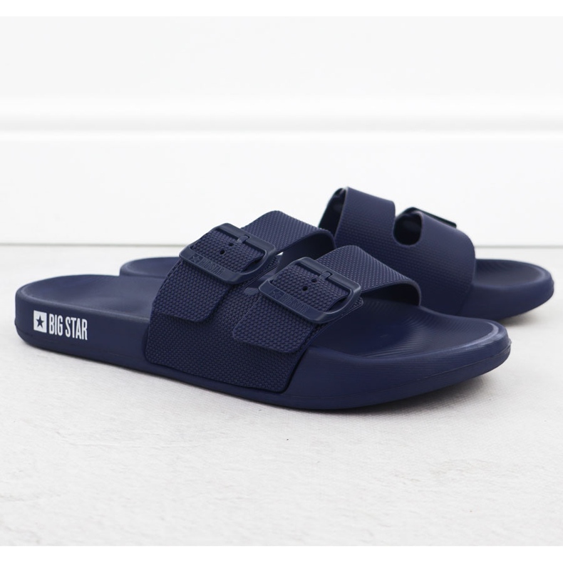 Herrstrand flip flops Big Star RR174A038 Navy Blue Pool blå 1