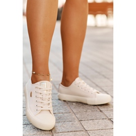 Kvinnors material sneakers Big Star RR274768 Beige 2