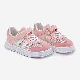 Barns sneakers rosa kardborrband 1