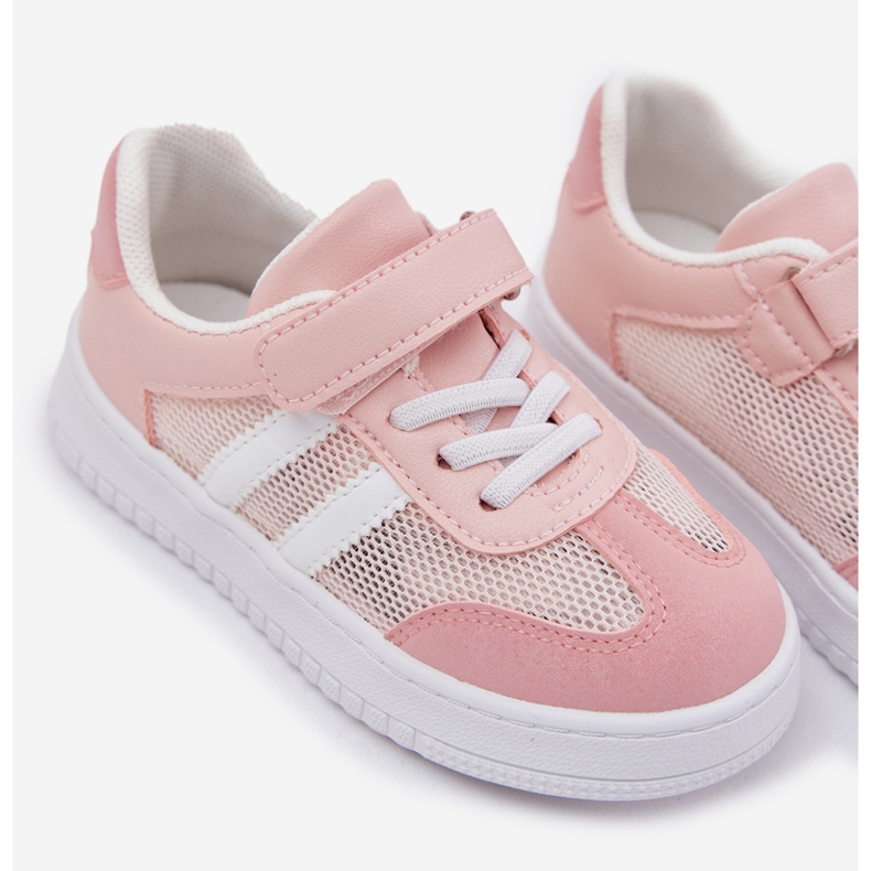 Barns sneakers rosa kardborrband 2