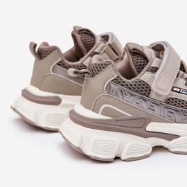 Sneakers sportskor för khaki kardborrband beige 2