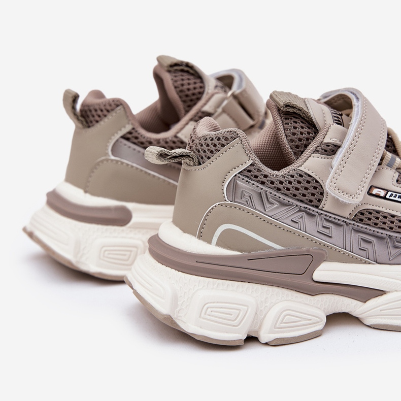 Sneakers sportskor för khaki kardborrband beige 2