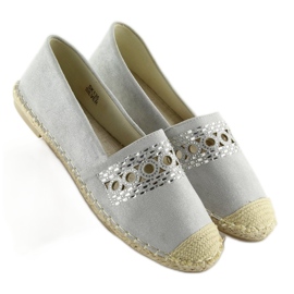 Gråa espadrillor för dam SK135 Silver 1