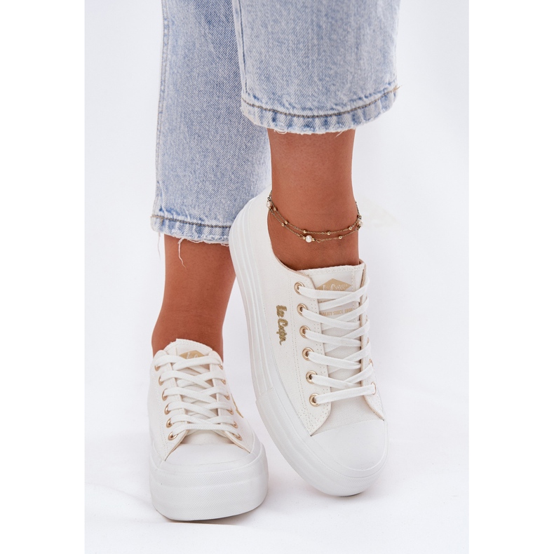 Kvinnors sneakers på plattformen Lee Cooper LCW-25-02-3289 White vit 2