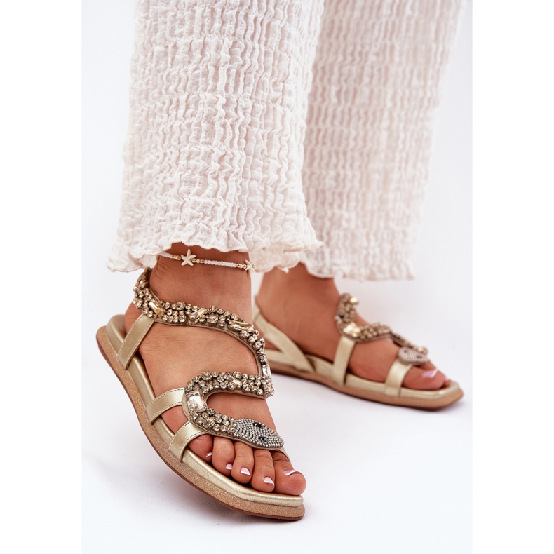 ARTIKER Kvinnors sandaler med dekoration Eco Leather Hose Artker 56C1362 Guld gyllene 2