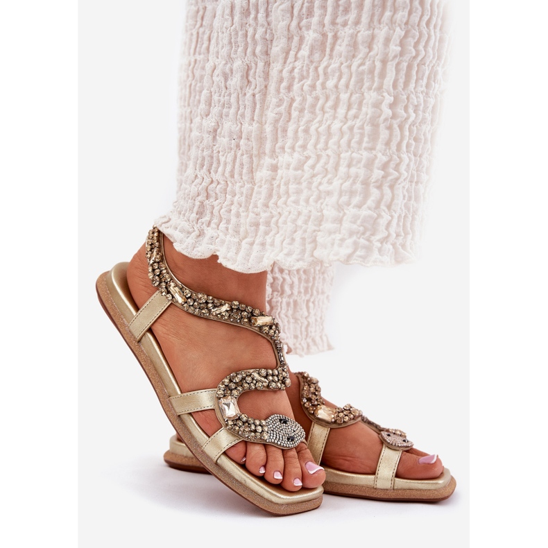 ARTIKER Kvinnors sandaler med dekoration Eco Leather Hose Artker 56C1362 Guld gyllene 1