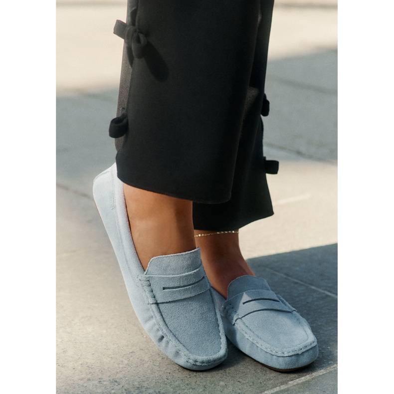 Women's Suede Loafers Big Star RR274943 Blue blå 2