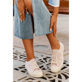 Kvinnors Big Star RR274732 ljusrosa sneakers 3