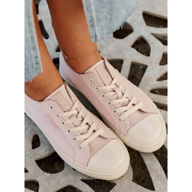 Kvinnors Big Star RR274732 ljusrosa sneakers 4