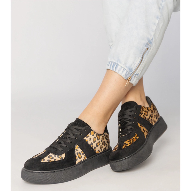 Svart-pantter kvinnors sneakers 2