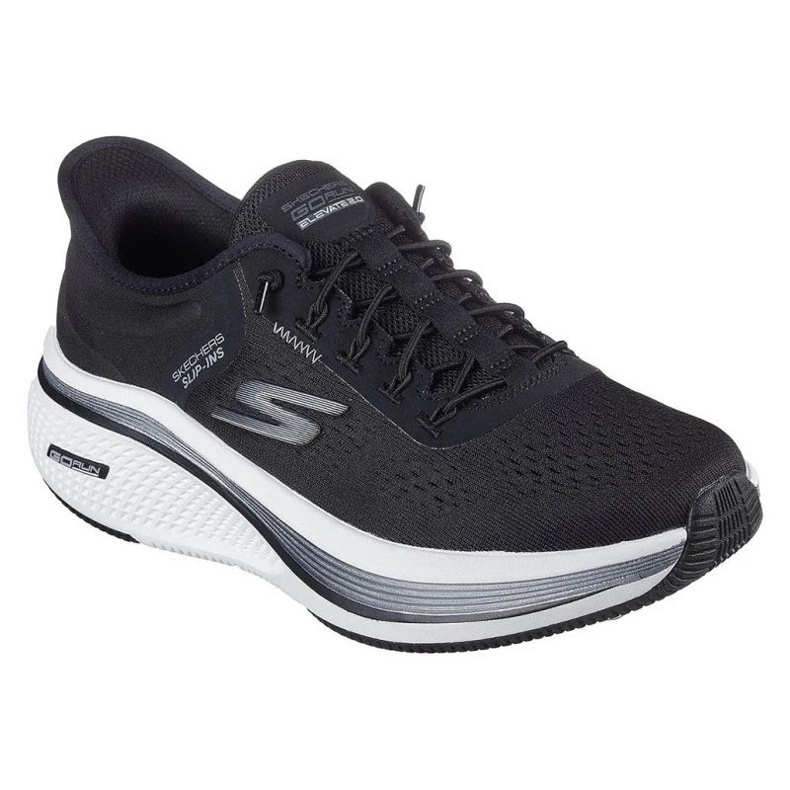 Skechers Slip-Inss går Run Elevate 2.0-Banyan 129006-BKW-skor svart 1
