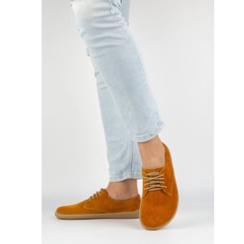 Olivier Kvinnors barfota minimalistiska sneakers 1288pol gul 3