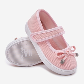 Barnballerinor med en rosa båge 4