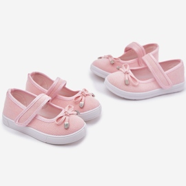 Barnballerinor med en rosa båge 5