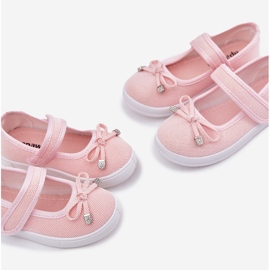 Barnballerinor med en rosa båge 6