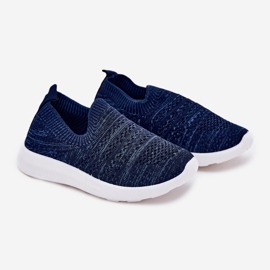 Barns insatta marinblå sportskor 1