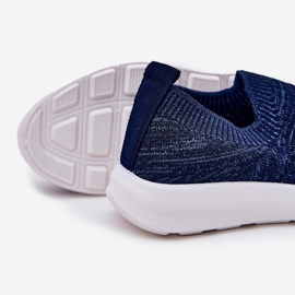 Barns insatta marinblå sportskor 2