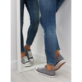 Grå spets dam sneakers NB89P grå 1