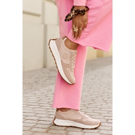 Kvinnors sneakers på plattformen Big Star RR274489 Hi-polish rosa system 2