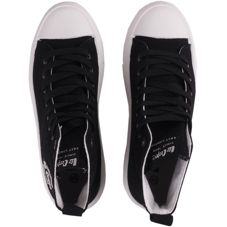 Kvinnors höga sneakers på Lee Cooper LCW-23-44-1629LA Black Platform svart 2
