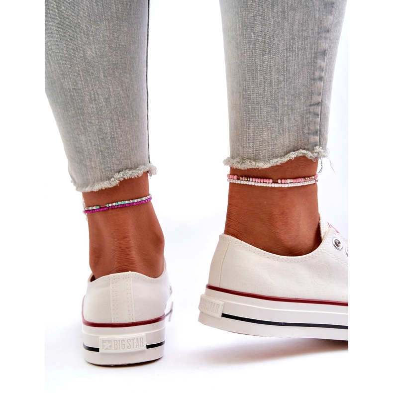 Låga sneakers för kvinnor Big Star NN274274 Vit 7