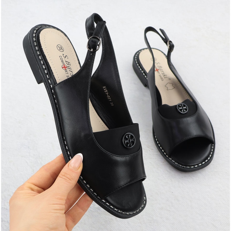 S.Barski Kvinnors sandaler Czarne S. Barski KV51-021 svart 1