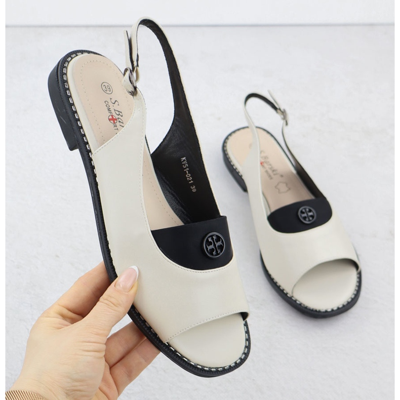 S.Barski Women's Sandals Cream S. Barski KV51-021 krämig 1