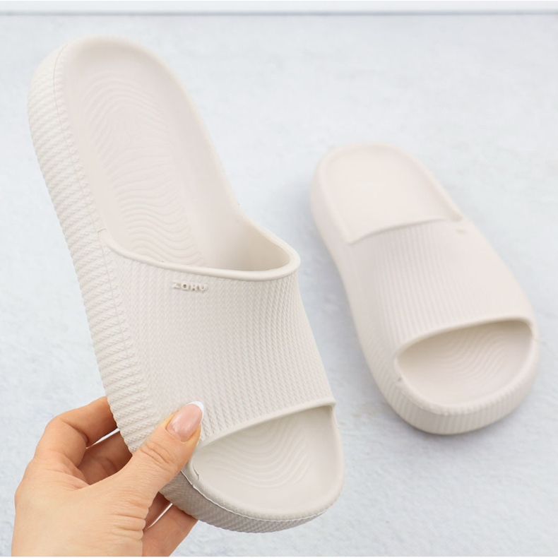 Women's Flip -flops Pool Beach Beach Zaxy RR285048 krämig 1