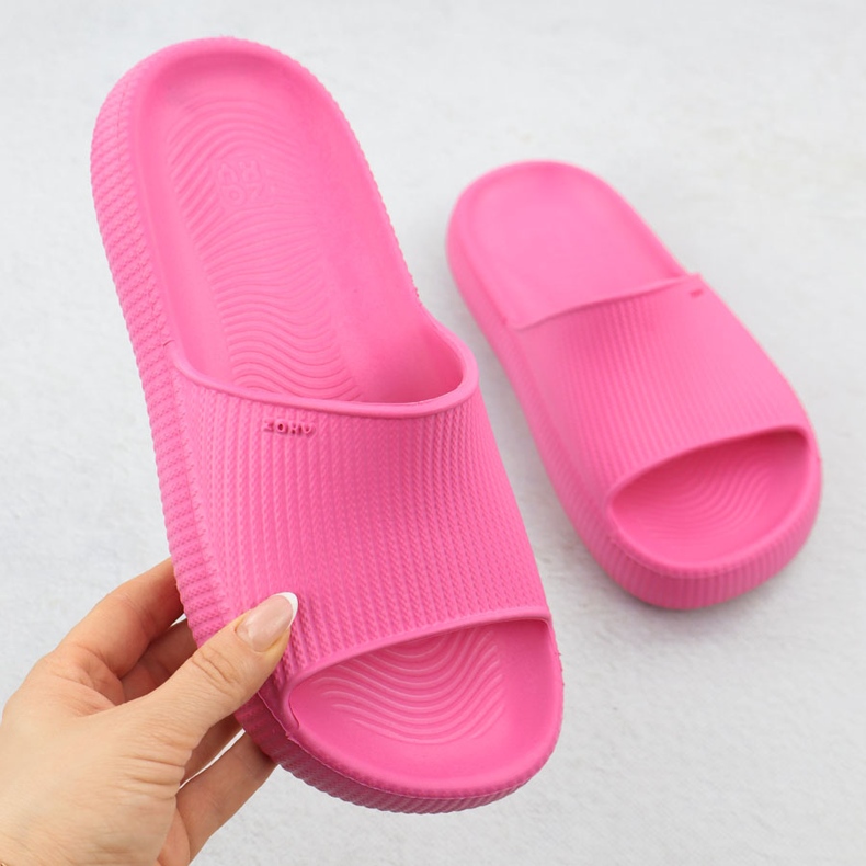 Kvinnors rosa rosa pool flip flops zaxy rr285054 1