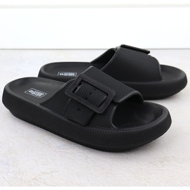 Big Star Kvinnors sport flip flops på en tjock sula svart stor stjärna RR274A571 2