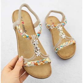 Kvinnors sandaler gled Beige Evento 8309 1