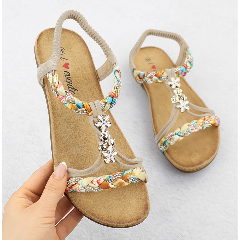 Kvinnors sandaler gled Beige Evento 8309 1