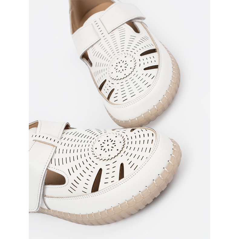 Seastar Kvinnors OpenWork -skor med kardborrband vit 1