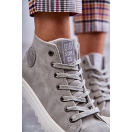 Women's Big Star Sneakers High Isolated Grey EE274114 grå 4